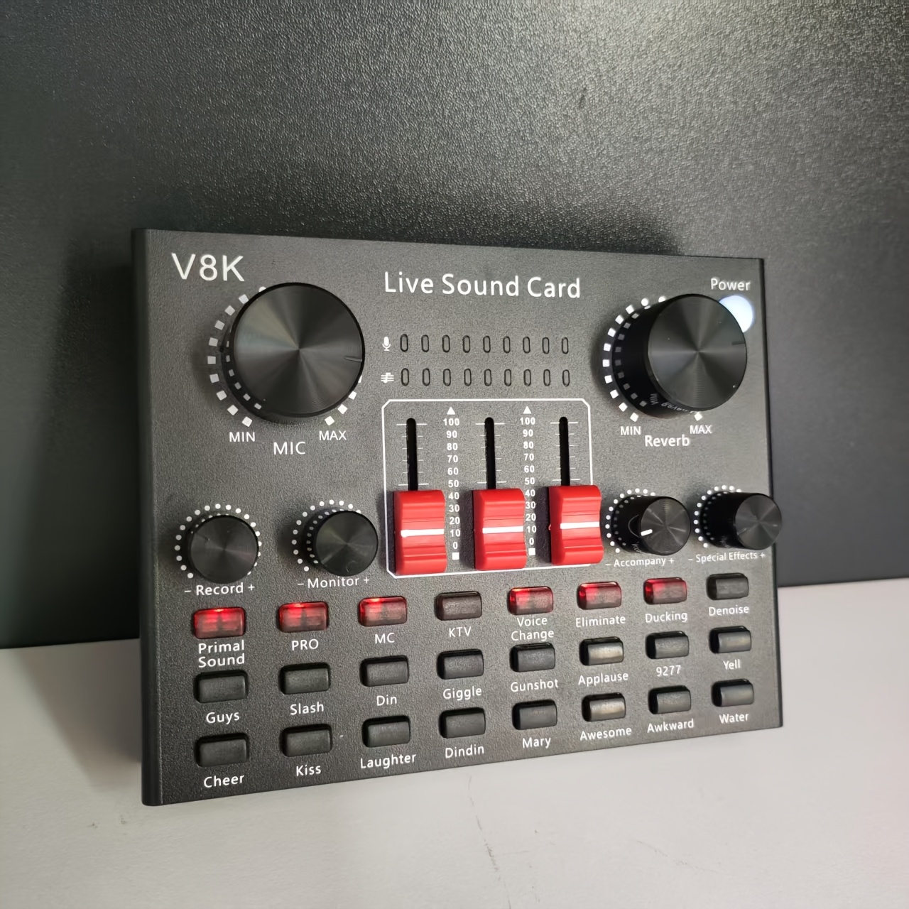 Live Sound Card V8K – професионален мобилен аудио интерфейс с USB зареждане и 18650 батерия - Image 6