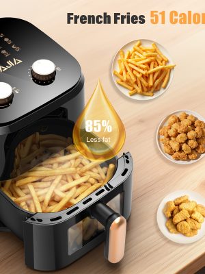 Air Fryer 4L с Контрол на Температурата и Лесно Почистване – Високомощен и Без Масло