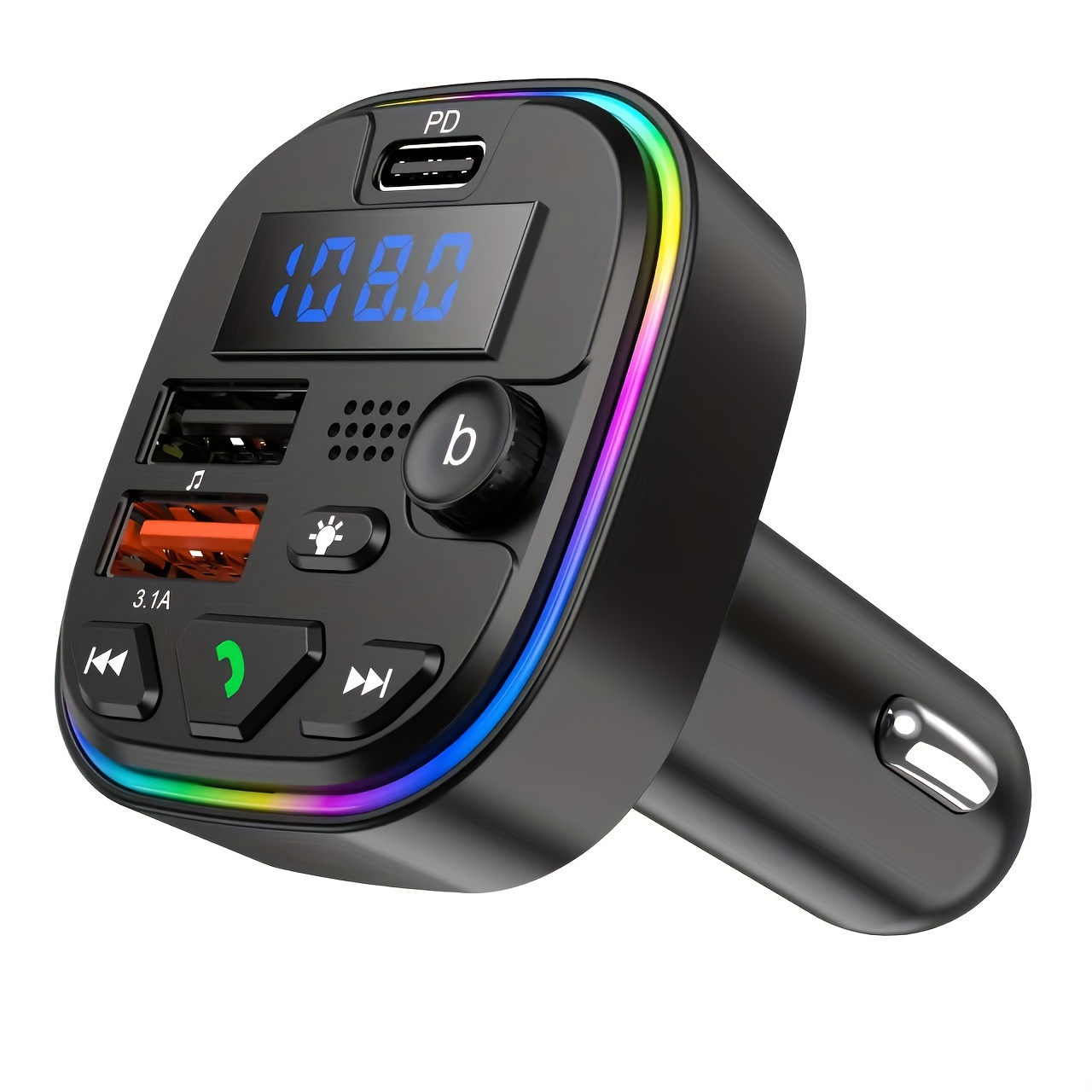 FM Трансмитер с Bluetooth и USB – Авто Зареждане за Телефон и Таблет + Свободни Ръце за Обаждания - Image 4
