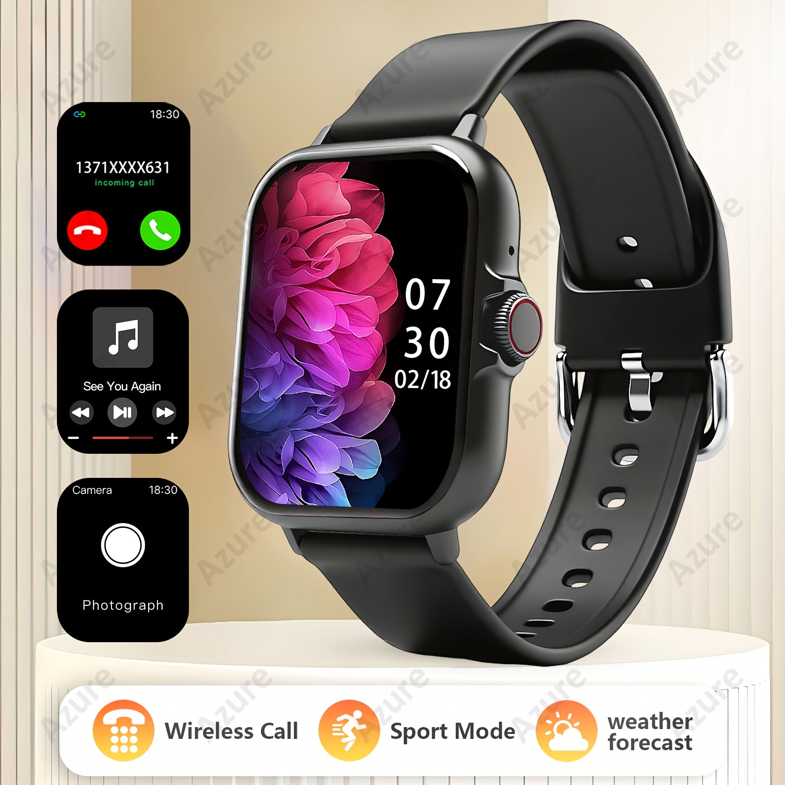Смарт Часовник 1.83” HD – Обаждания, Известия, Спортни Режими, Android/iPhone
