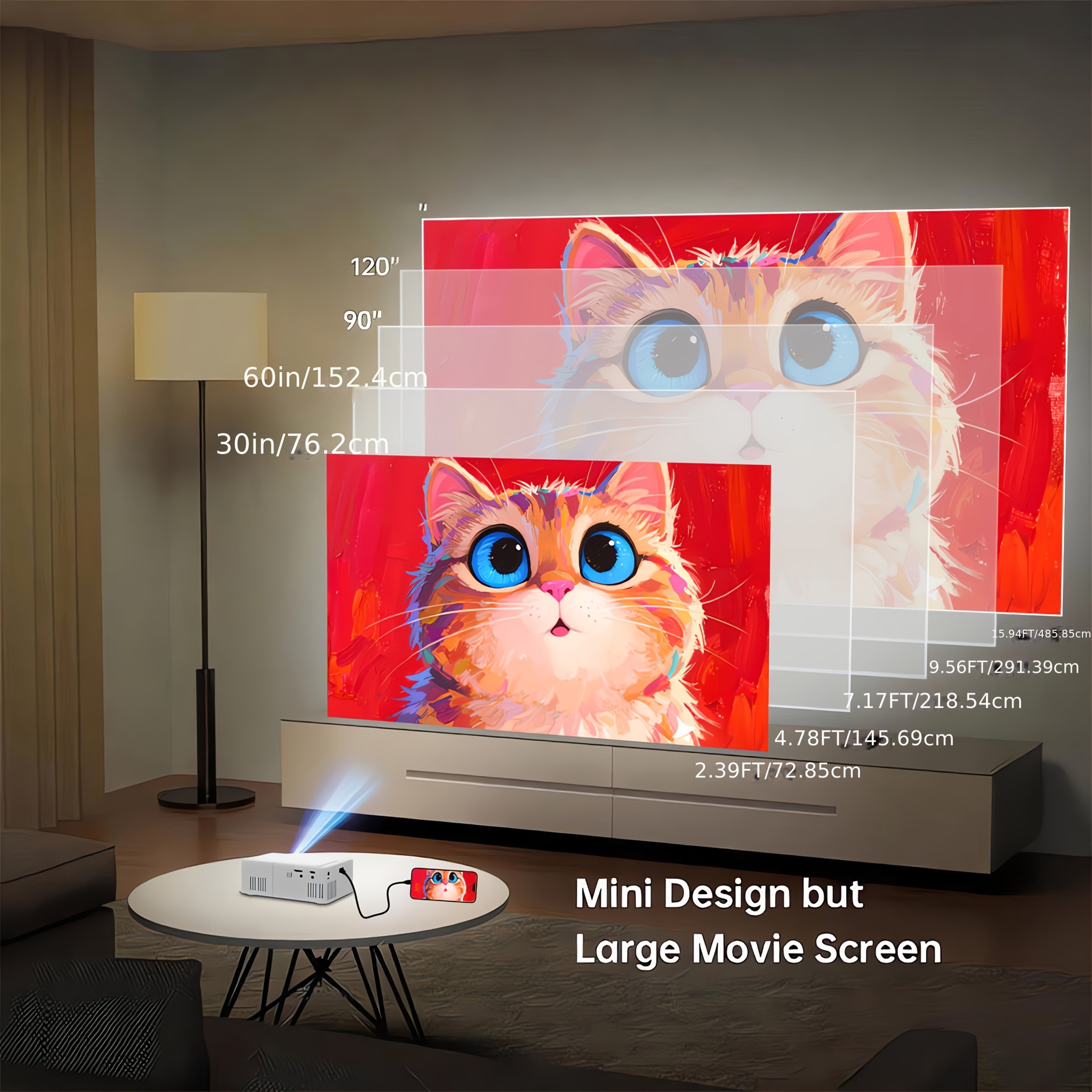 Мини проектор с LCD екран – 1080P качество, USB връзка, дистанционно управление и универсална съвместимост - Image 10