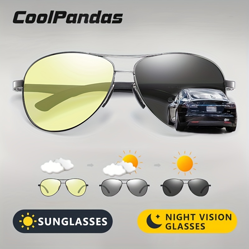 Фотохроматични Очила Coolpandas за Шофиране – Дневно и Нощно, UV400 Защита - Image 8