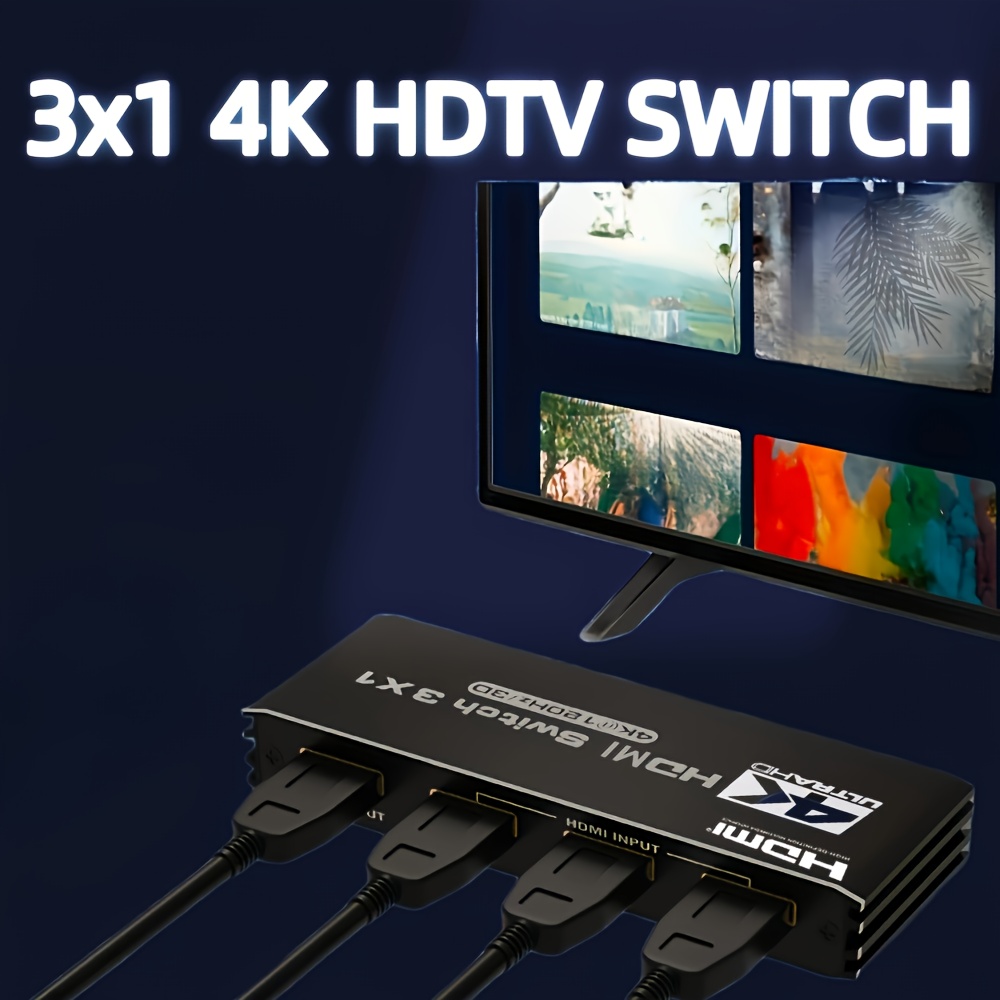 4K HDMI 2.1 превключвател 3‑в‑1 – VRR/ALLM/HDR10/Dolby Vision, дистанционно управление - Image 9