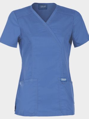 Дамска медицинска туника CHEROKEE WRAP LIGHT BLUE WWE610