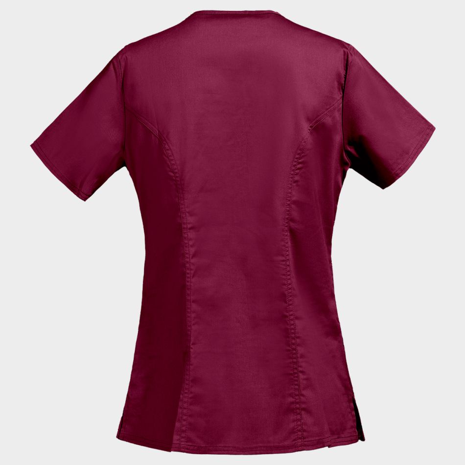 Дамска медицинска туника CHEROKEE WRAP BORDEAUX WWE4728 - Image 2