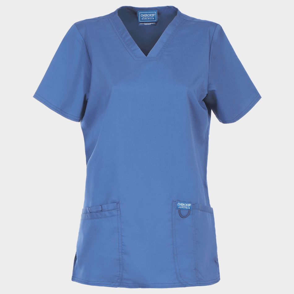 Дамска медицинска туника CHEROKEE V-NECK LIGHT BLUE WWE620