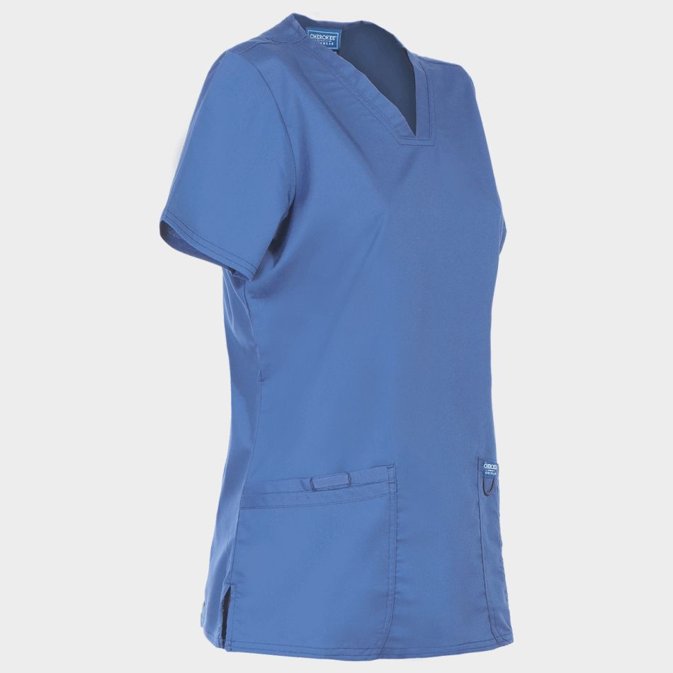 Дамска медицинска туника CHEROKEE V-NECK LIGHT BLUE WWE620 - Image 4