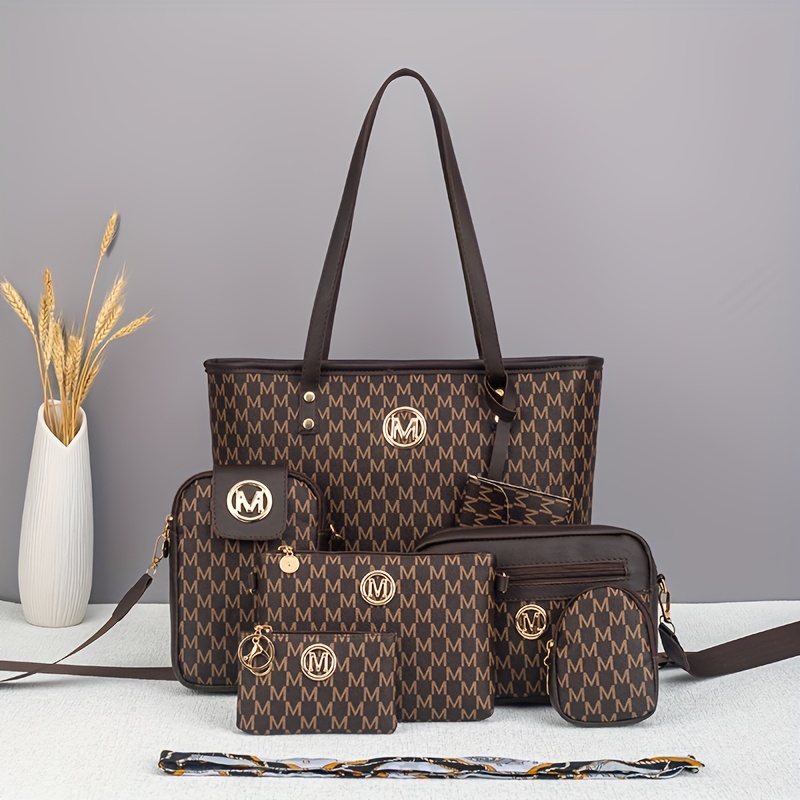 Комплект дамски чанти 7 части – тоут, раница, crossbody и аксесоари