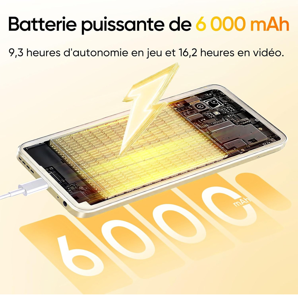 Realme Note70T 4+256GB - Android смартфон с 6000mAh батерия, 90Hz ултра плавен екран, осемядрен чипсет, 13MP AI камера, ултра тънък 7.94mm, без зарядно - Image 7