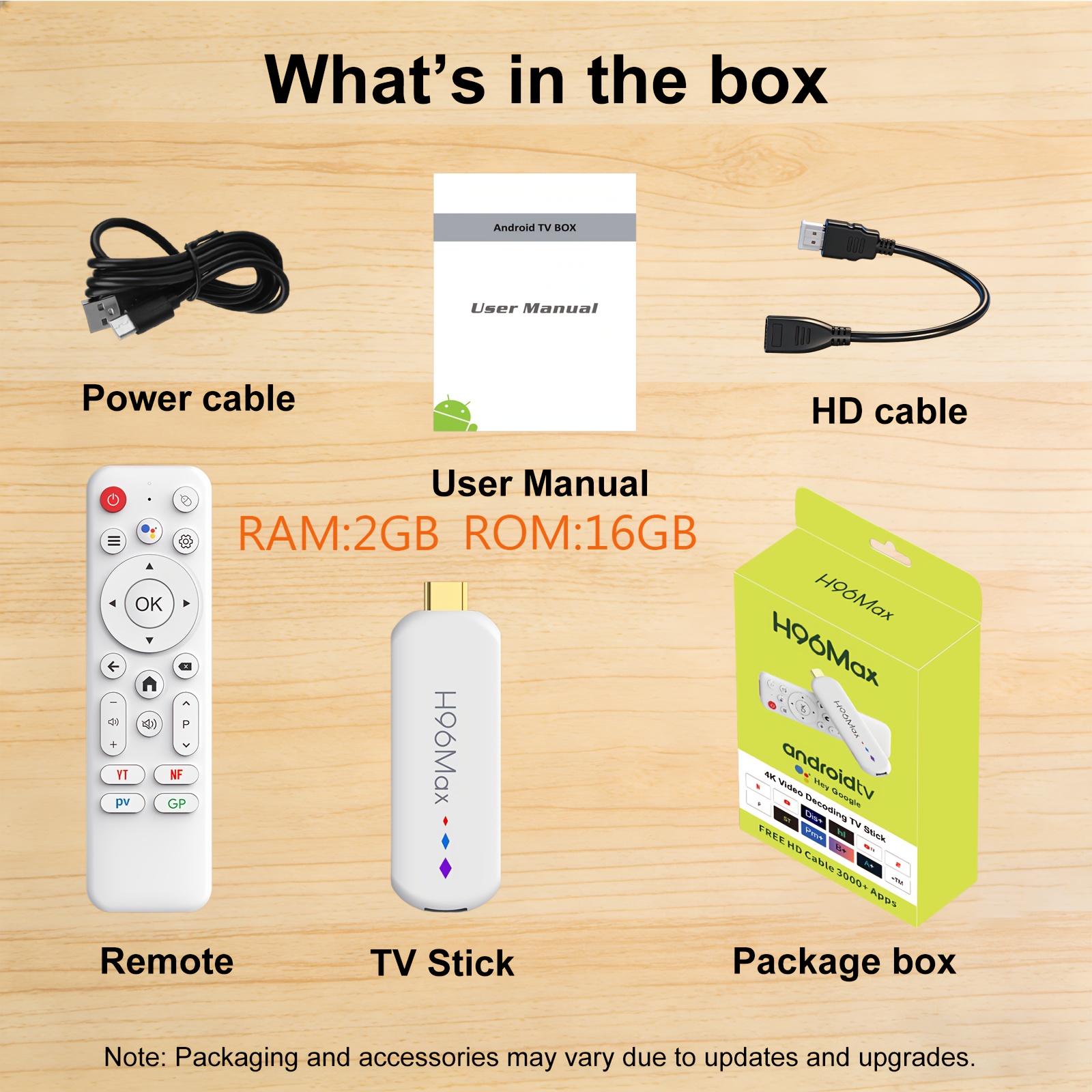 Smart TV Stick H96 MAX – Android 14, 4K Ultra HD, 3D поддръжка, Type‑C, бърз и компактен медиен плейър - Image 3