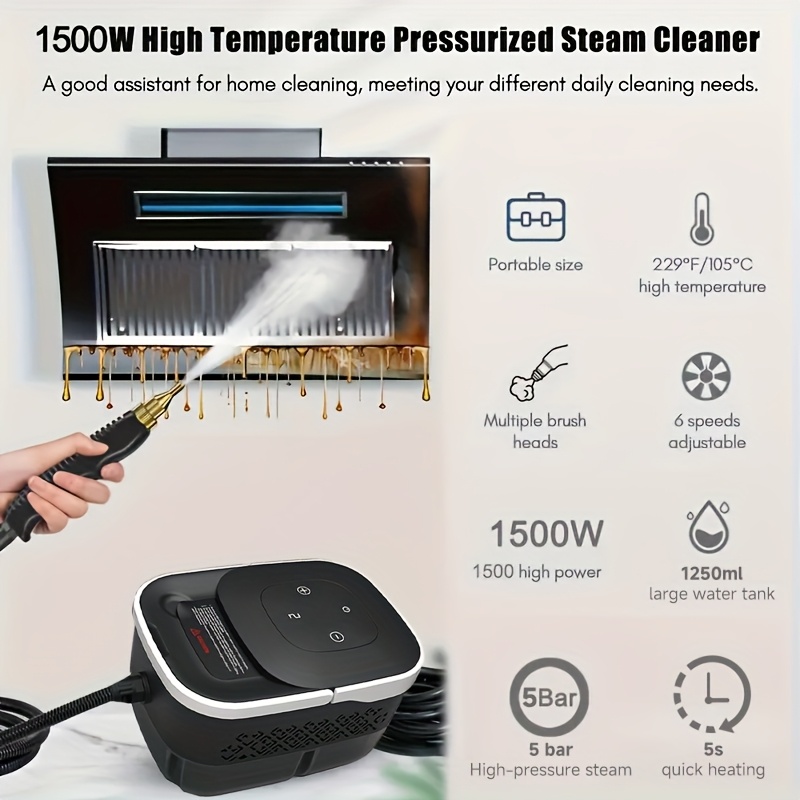 Мощен Парочистач 1500W – Високотемпературно Почистване за Дом и Автомобил - Image 6