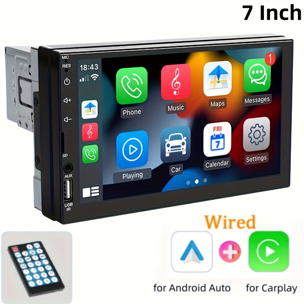 MP5 плейър за кола 1DIN/2DIN, HD дисплей, CarPlay и Android Auto, автомобилна мултимедия с камера - Image 5