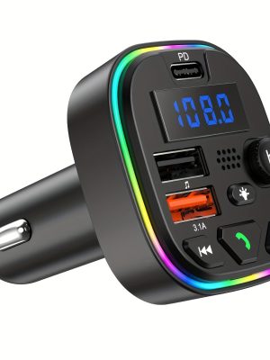 FM Трансмитер с Bluetooth и USB – Авто Зареждане за Телефон и Таблет + Свободни Ръце за Обаждания