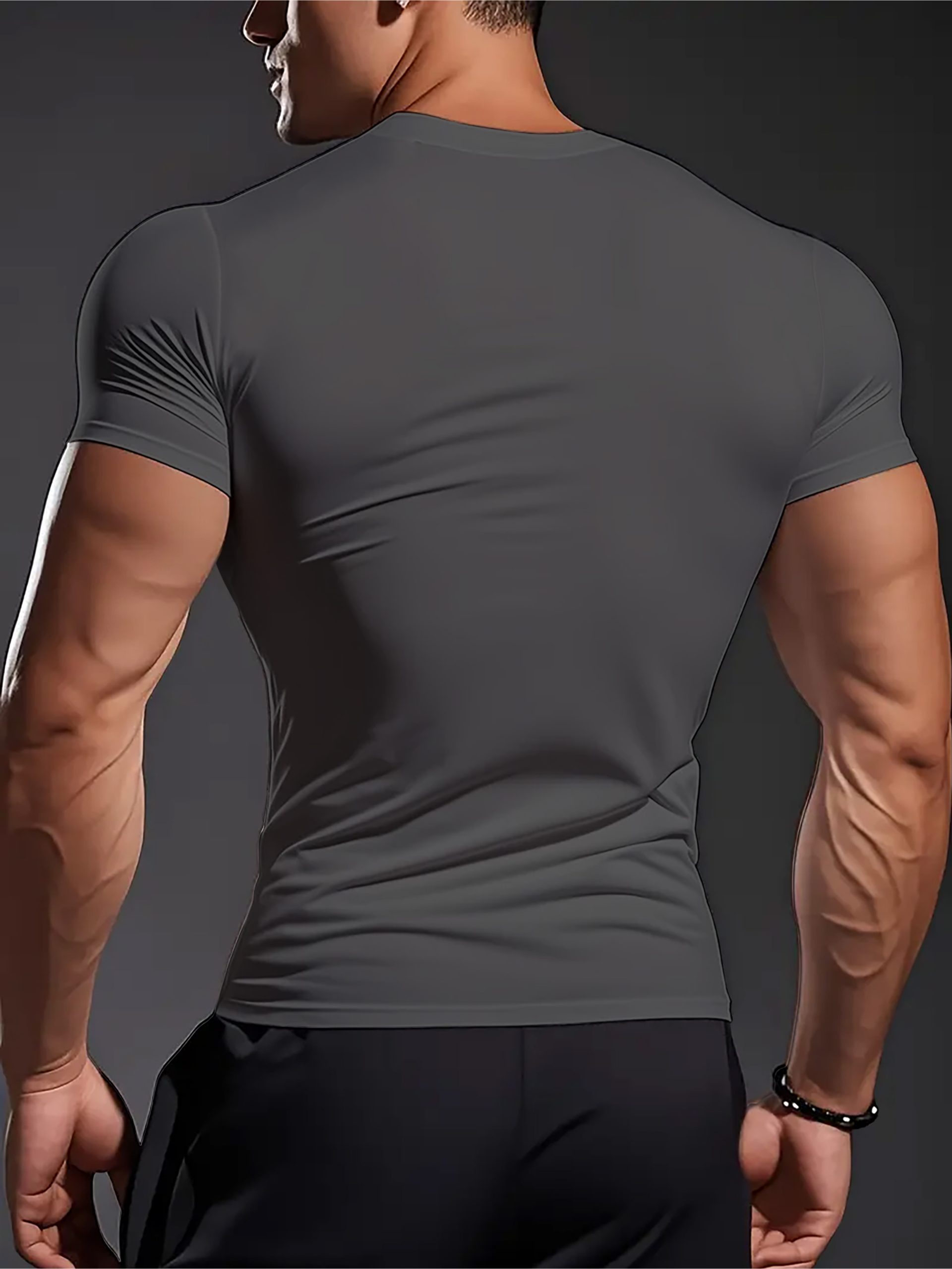 Мъжка slim fit тениска – кръгло деколте и минималистичен дизайн - Image 8