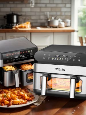 Air fryer 10/11L – фритюрник с двойни кошници и дигитален тъчскрийн
