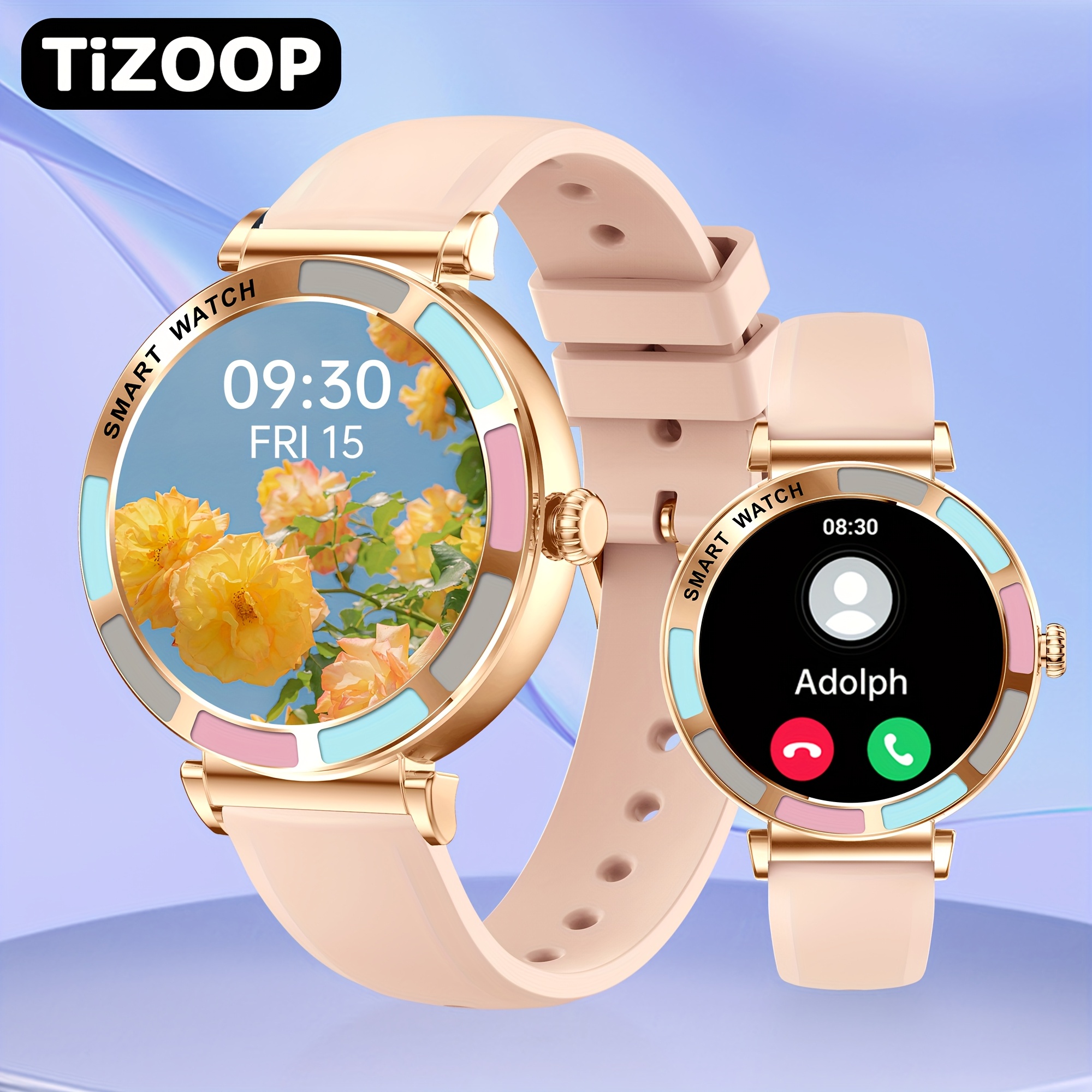 Дамски смарт часовник TiZOOP - 3.23 см тъчскрийн, Bluetooth разговори, IP67 водоустойчив, спортни режими, съвместим с Android и iPhone - Image 3