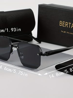 Слънчеви очила BERTANS, ретро дизайн, подходящи за мъже и жени, с подаръчна опаковка