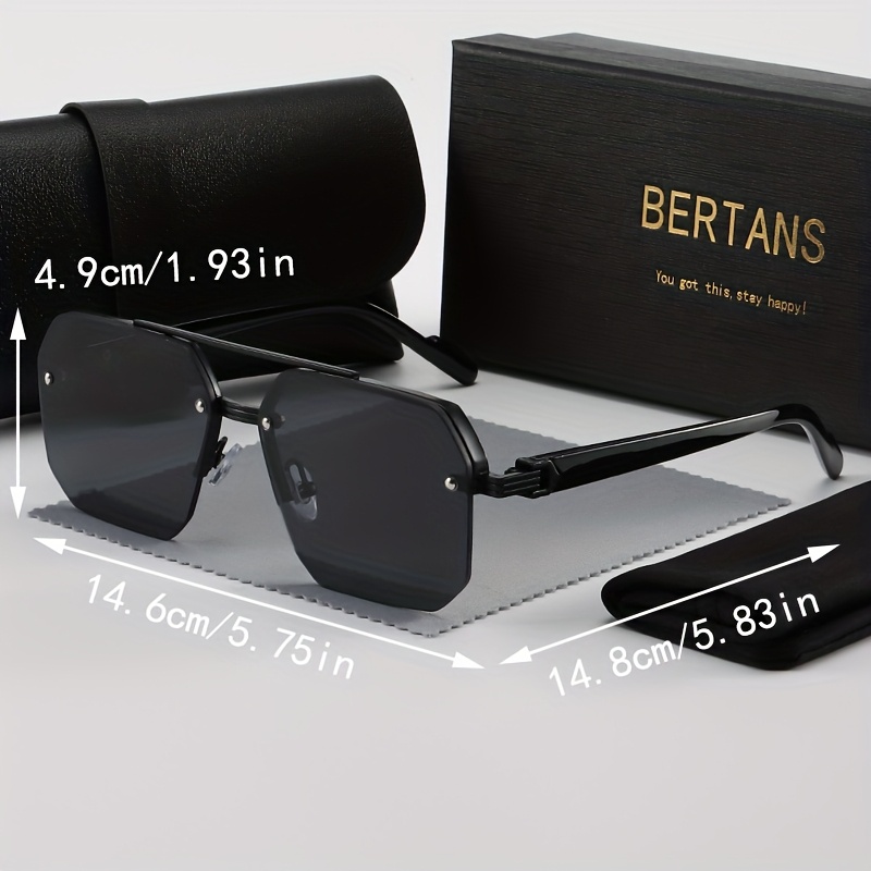 Слънчеви очила BERTANS, ретро дизайн, подходящи за мъже и жени, с подаръчна опаковка