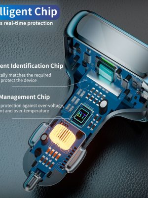 FM Трансмитер за Кола с Bluetooth – Type-C и Двоен USB Бързо Зареждане