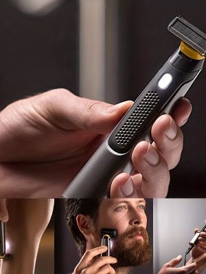 MOMMED USB акумулаторна машинка за подстригване – ергономичен дизайн, LED светлина и 60 минути работа