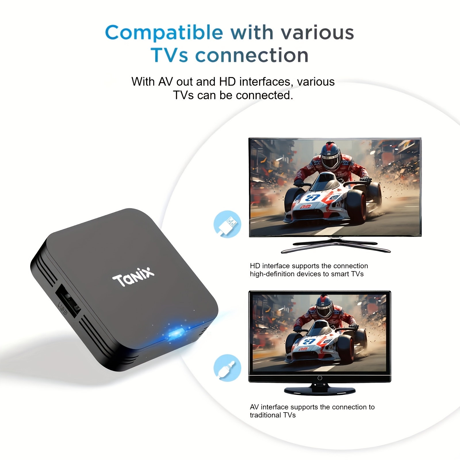 TUOGTCI Android Мини ТВ Бокс – H313 Quad‑Core, Android 10.0, 4K 60FPS, компактен дизайн - Image 10