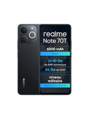 Realme Note70T 4+256GB – Android смартфон с 6000mAh батерия, 90Hz ултра плавен екран, осемядрен чипсет, 13MP AI камера, ултра тънък 7.94mm, без зарядно