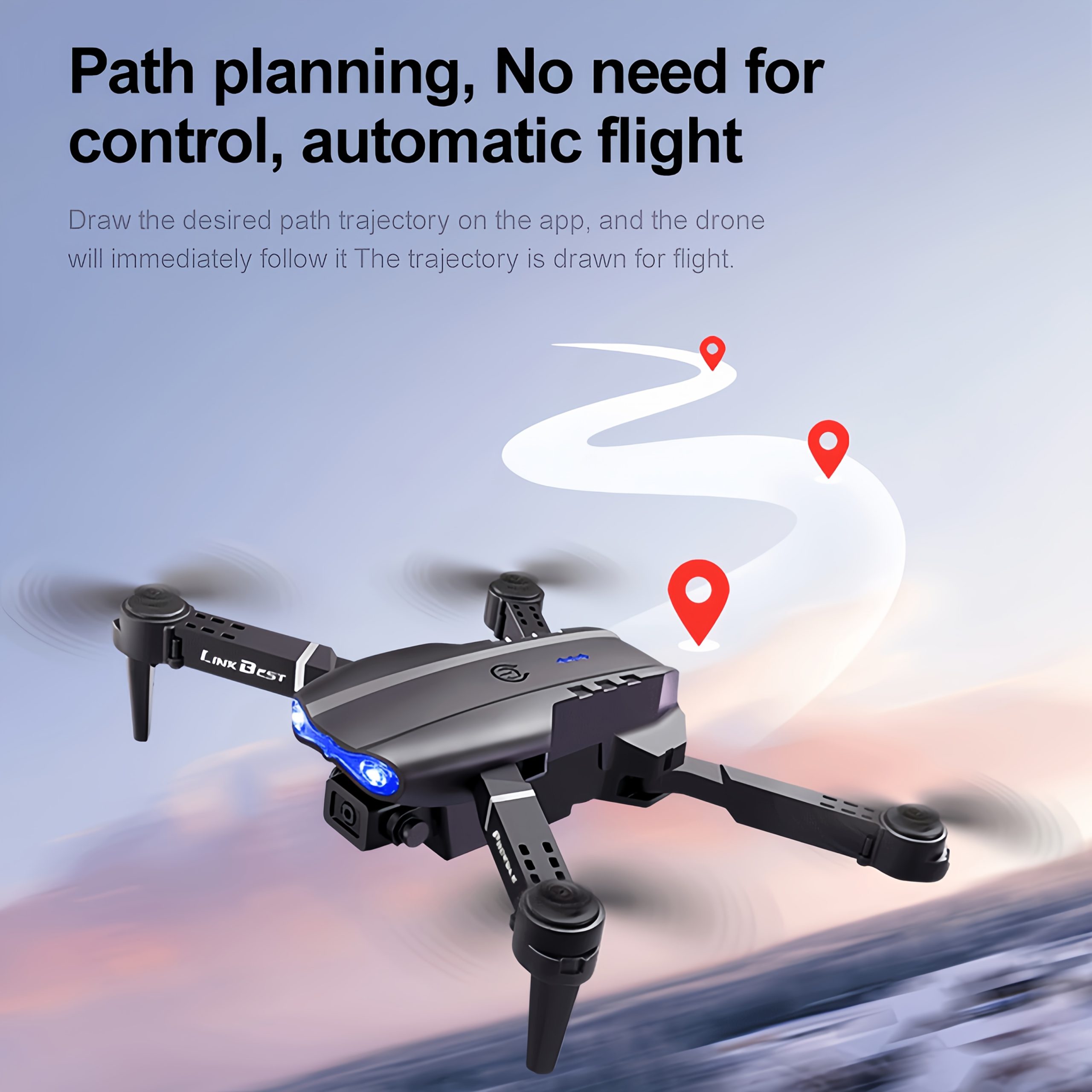 Мини дрон с камера – E99 PRO с 360° обръщане и стабилизация - Image 8