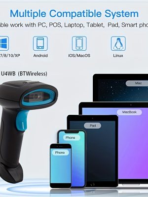 Скенер за баркодове 1D/2D – безжичен и кабелен с Bluetooth