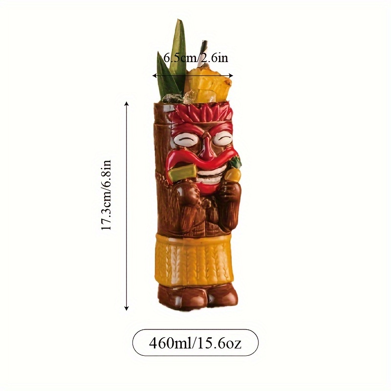 Чаша за коктейли Tiki – хавайски стил за бар и домашна употреба - Image 14