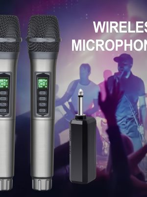 Професионална 2.4GHz безжична микрофонна система – динамичен микрофон, Type‑C зареждане, контрол на звука