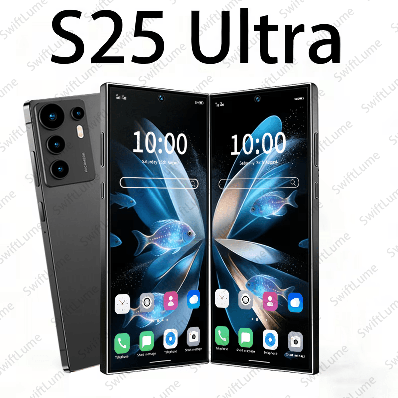 Android 2026 смартфон S25 UITRA - 6.8" HD дисплей, двойни HD камери, 6GB RAM + 64GB памет, стилус, калъф и слушалки, бързо зареждане - Image 7