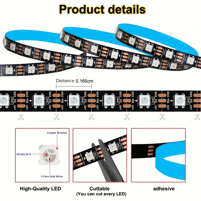 RGB LED лента с USB захранване – управление чрез приложение, музикална синхронизация и таймер - Image 4