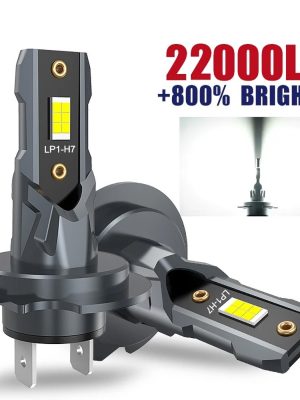 Мощни H7 LED крушки за фарове – 120W, 22000LM, 12V, супер ярки CSP чипове