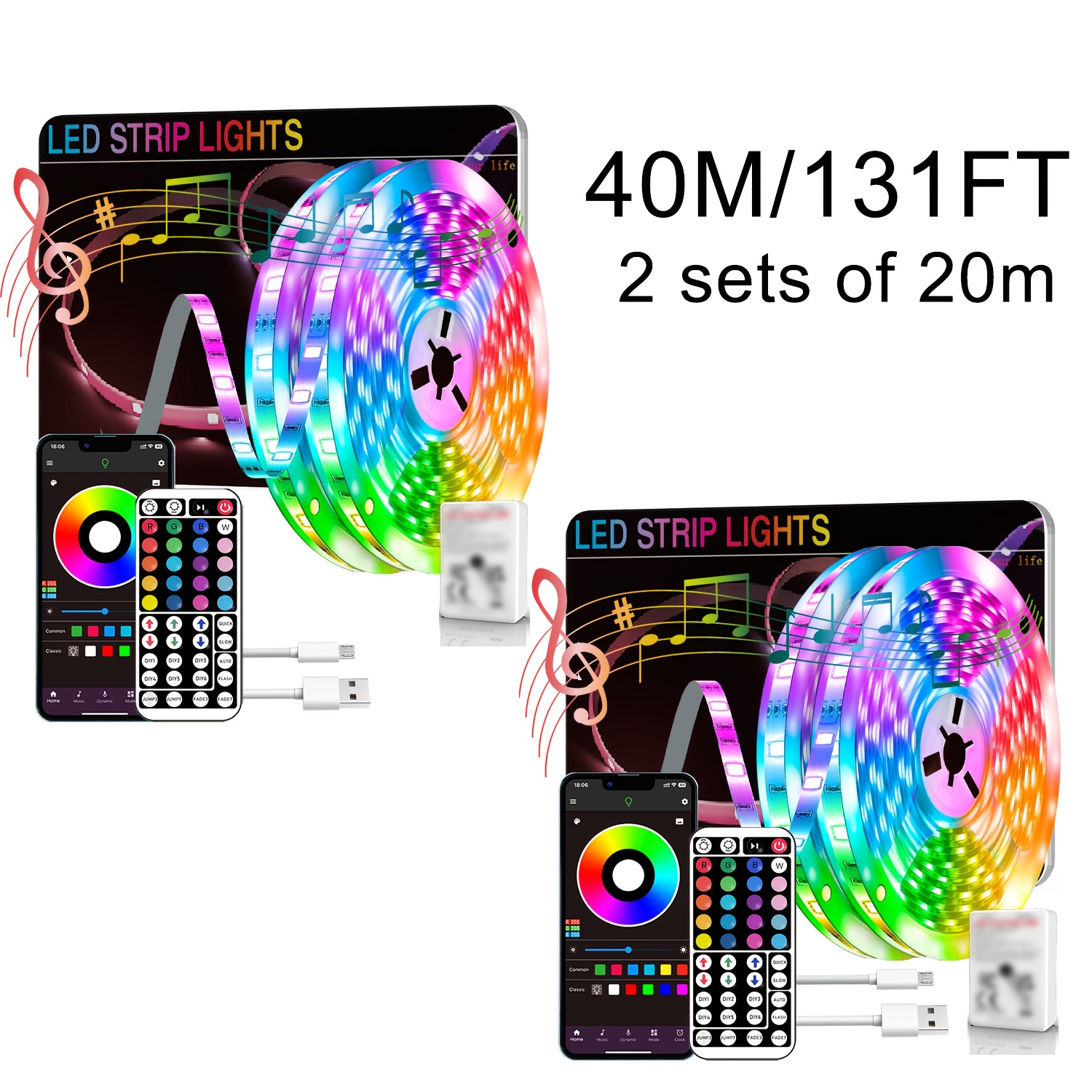 Смарт RGB LED лента NBBUFF – 16 милиона цвята, таймер, сцени и управление чрез приложение - Image 7