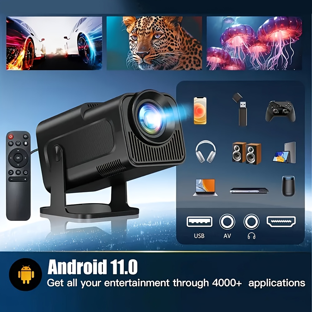 Hy320Mini 2026 – Смарт мини проектор с Android 11, 4K поддръжка, Wi‑Fi 6 и BT5.0 - Image 6