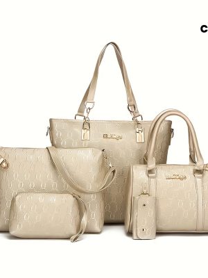 Комплект дамски чанти 5 части – чанта, раница, crossbody и портфейл