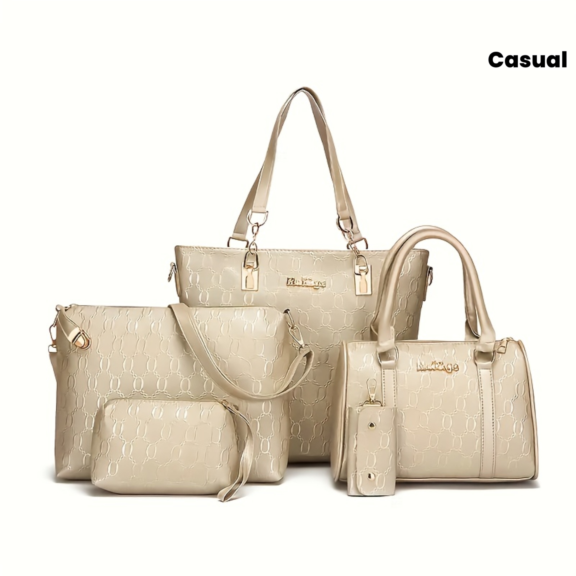 Комплект дамски чанти 5 части – чанта, раница, crossbody и портфейл