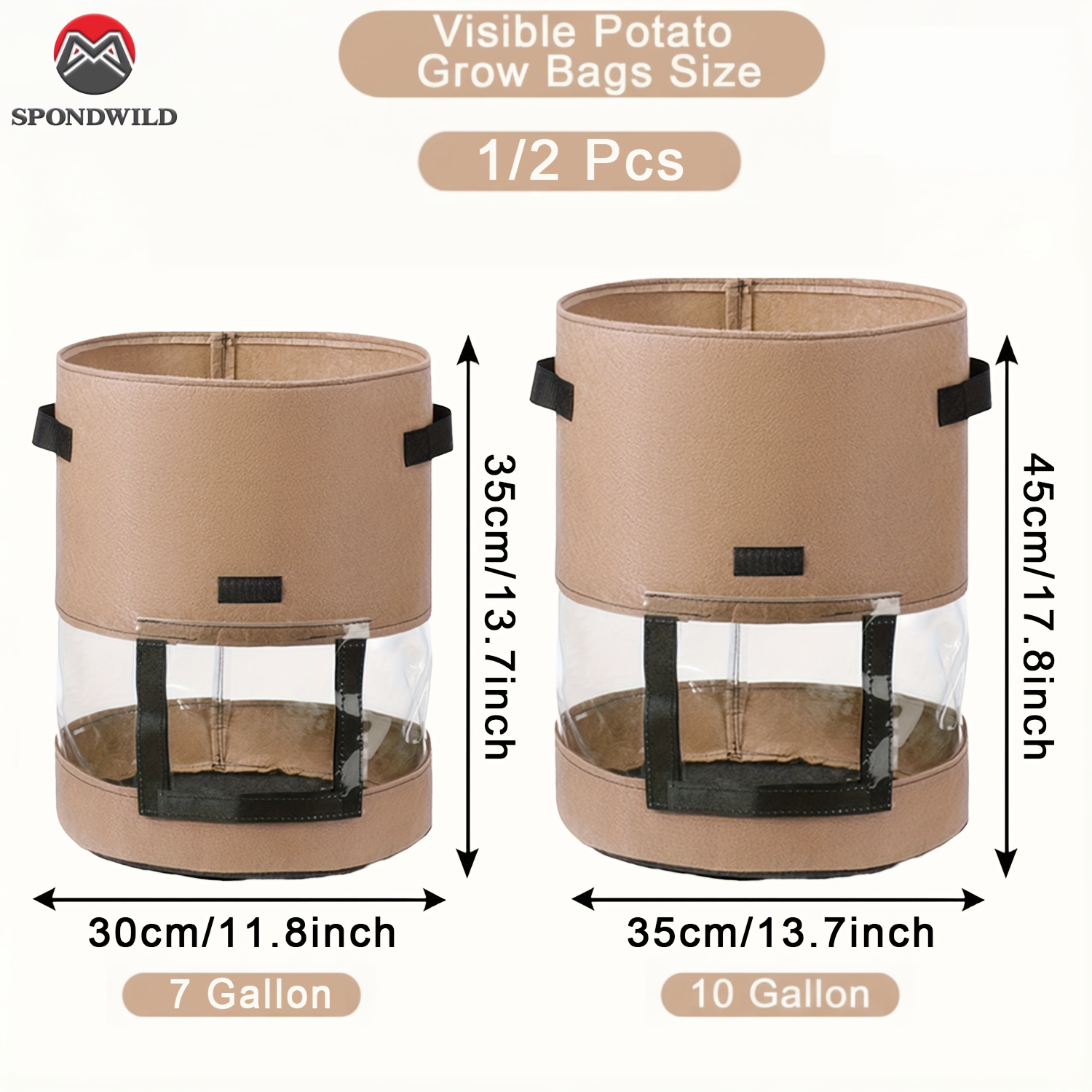 Чанти за картофи 26,5 л – саксии за засаждане с клапа - Image 5