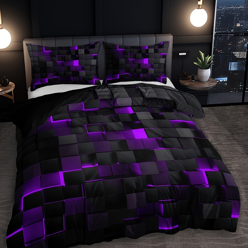 Комплект спално бельо KTABEDDING 3 части – кариран дигитален принт - Image 2