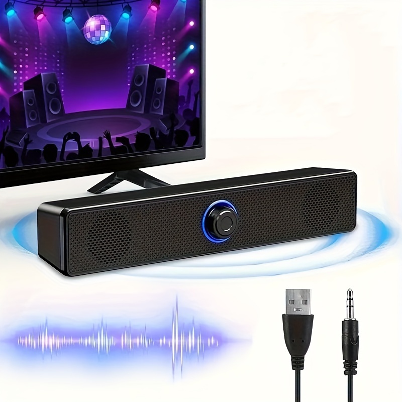 Дълга лентова говорителна система – USB компютърни колонки с мощен бас и Sound Blaster ефект - Image 11