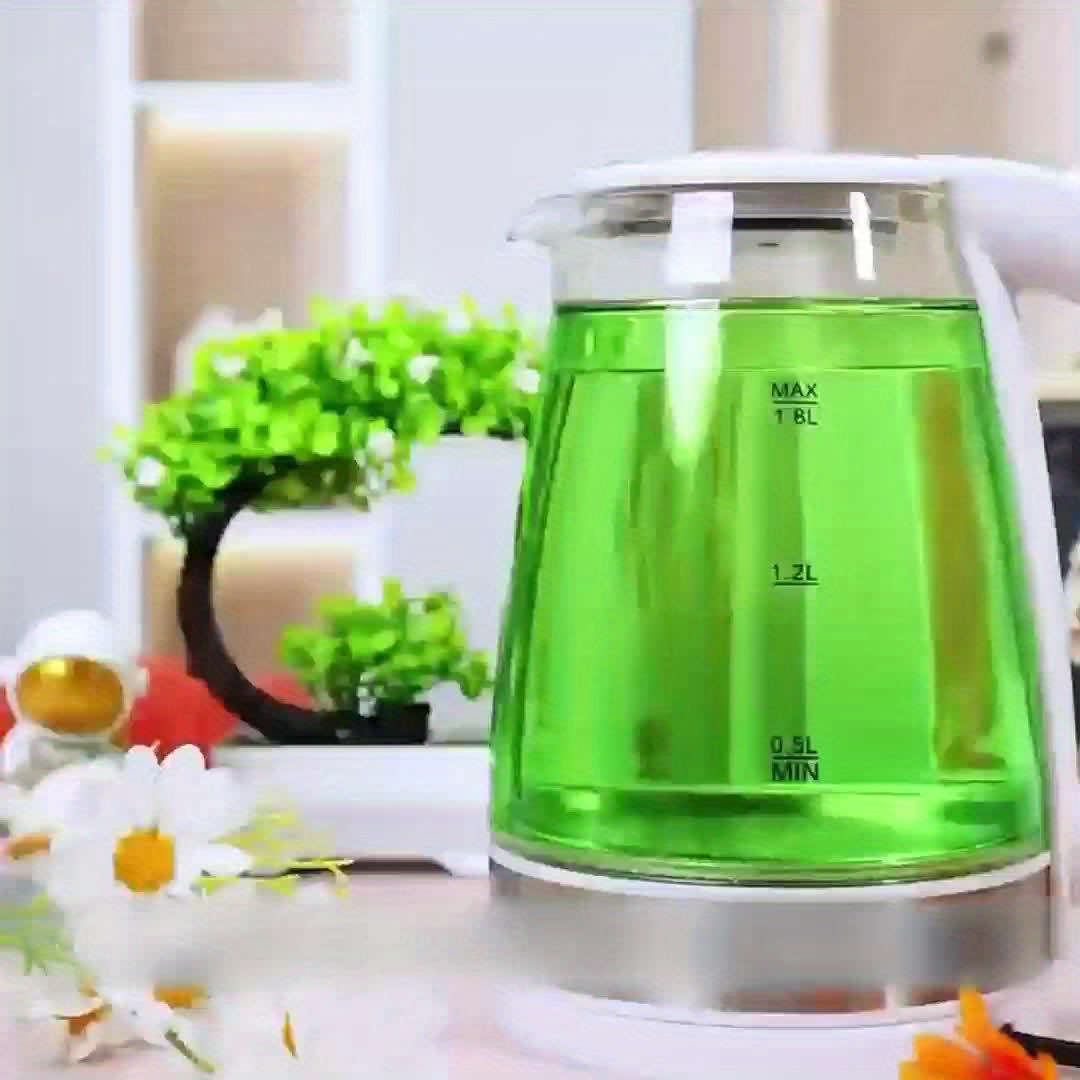 Електрически Чайник от Стъкло ГЕЛАЙБО - 1.8L, Двойна Анти-Изгаряне, Еднобутонно Кипене - Image 11