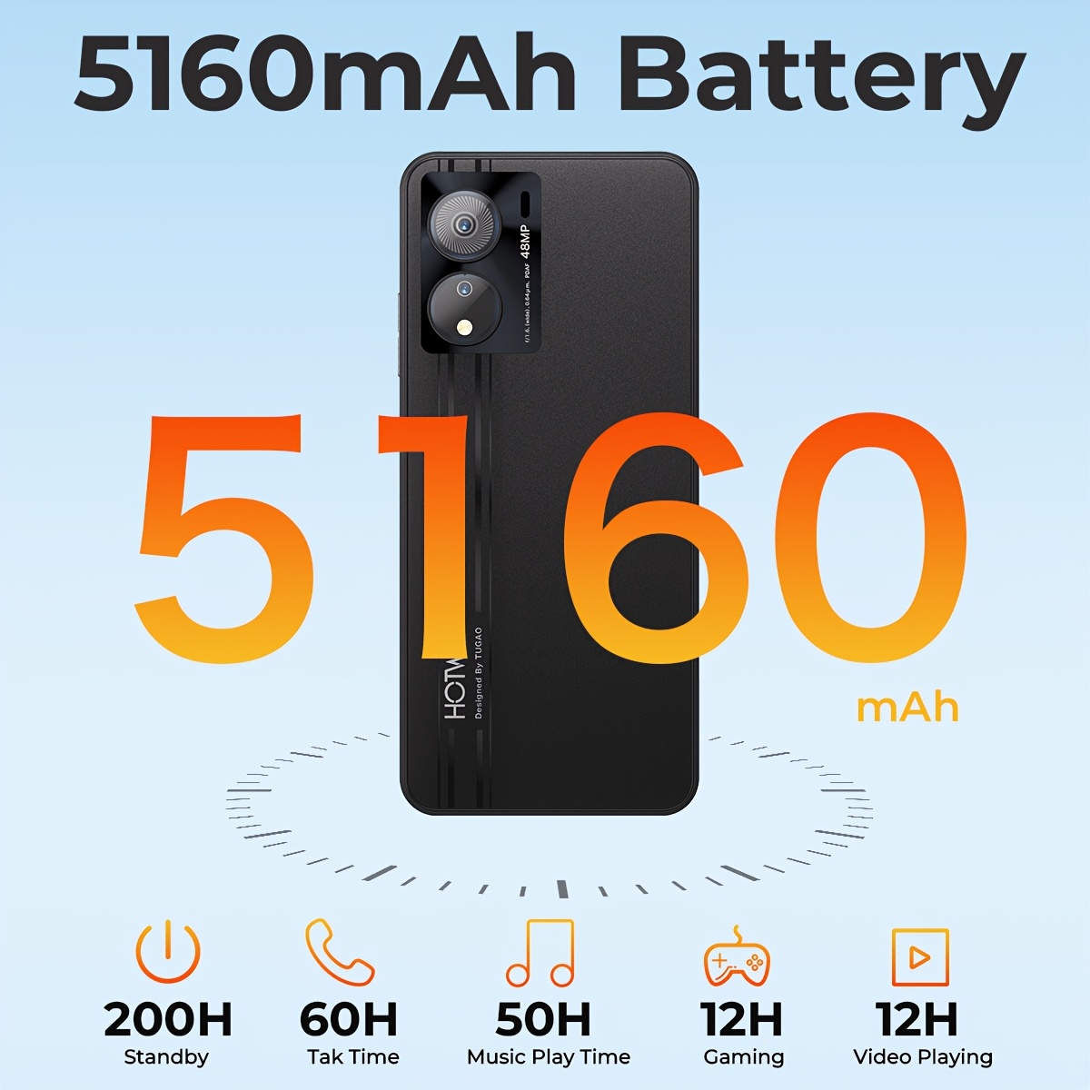 HOTWAV Note 12 EF - 6.8" HD+ дисплей, 12GB RAM + 128GB памет, 48MP+16MP камери, Android 14, Dual SIM, 4G, Wi-Fi, GPS, Face ID - Image 8