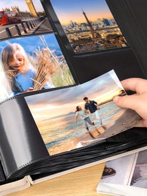 Фотоалбум 4×6 със 200/300/600 снимки – албум с прозорец отпред