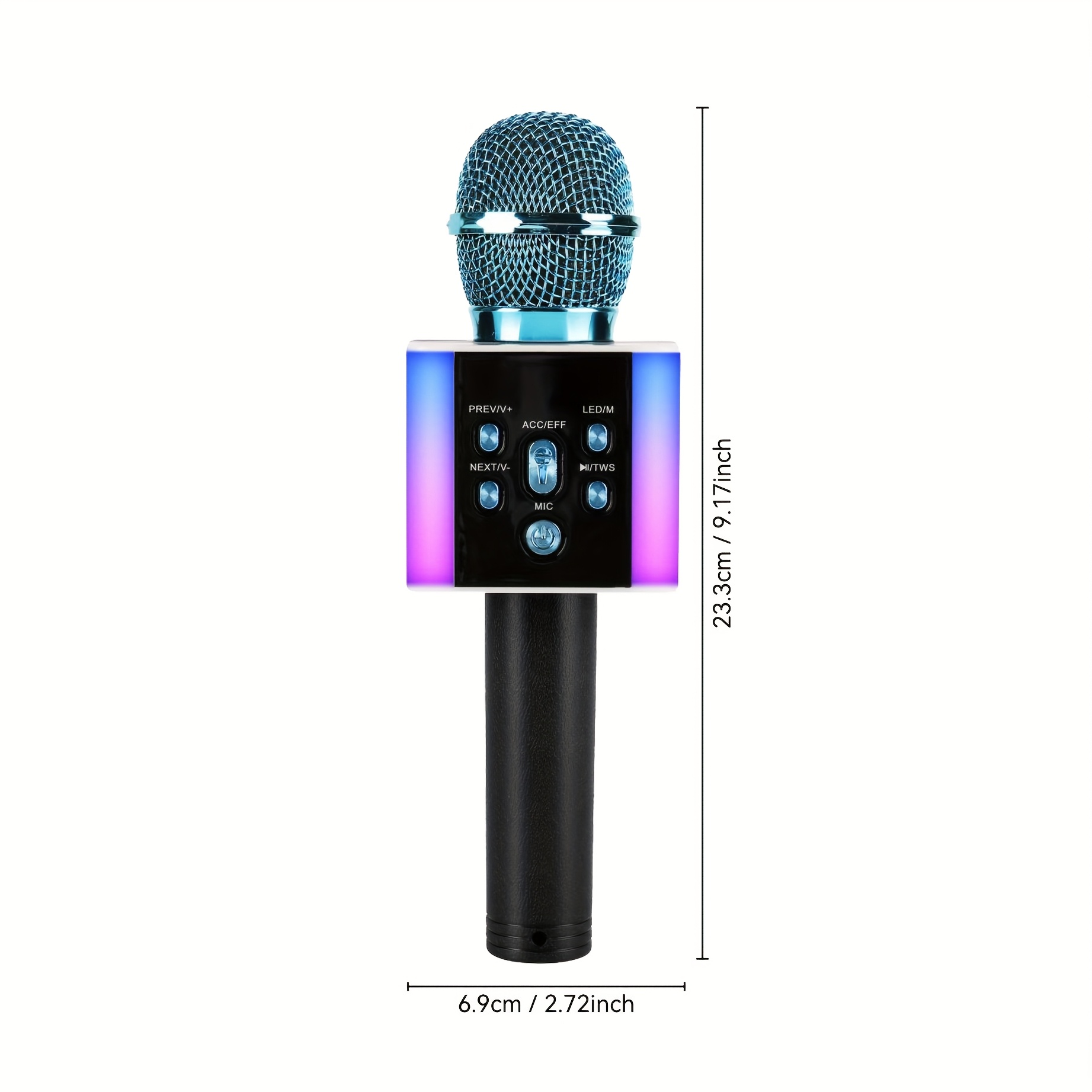 Безжичен караоке микрофон – 10W мощност, USB Type‑C зареждане, литиева батерия 18650, златен/сребрист/син/rose gold - Image 2