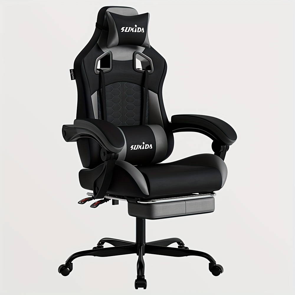 Ергономичен геймърски стол – esports стол с поставка за крака - Image 8