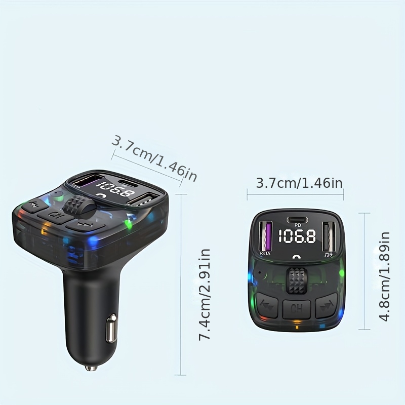 Безжично Зарядно BT5.3 за Smartphones – PD 15W, Авто Захранване, Hands-Free, USB-C - Image 2