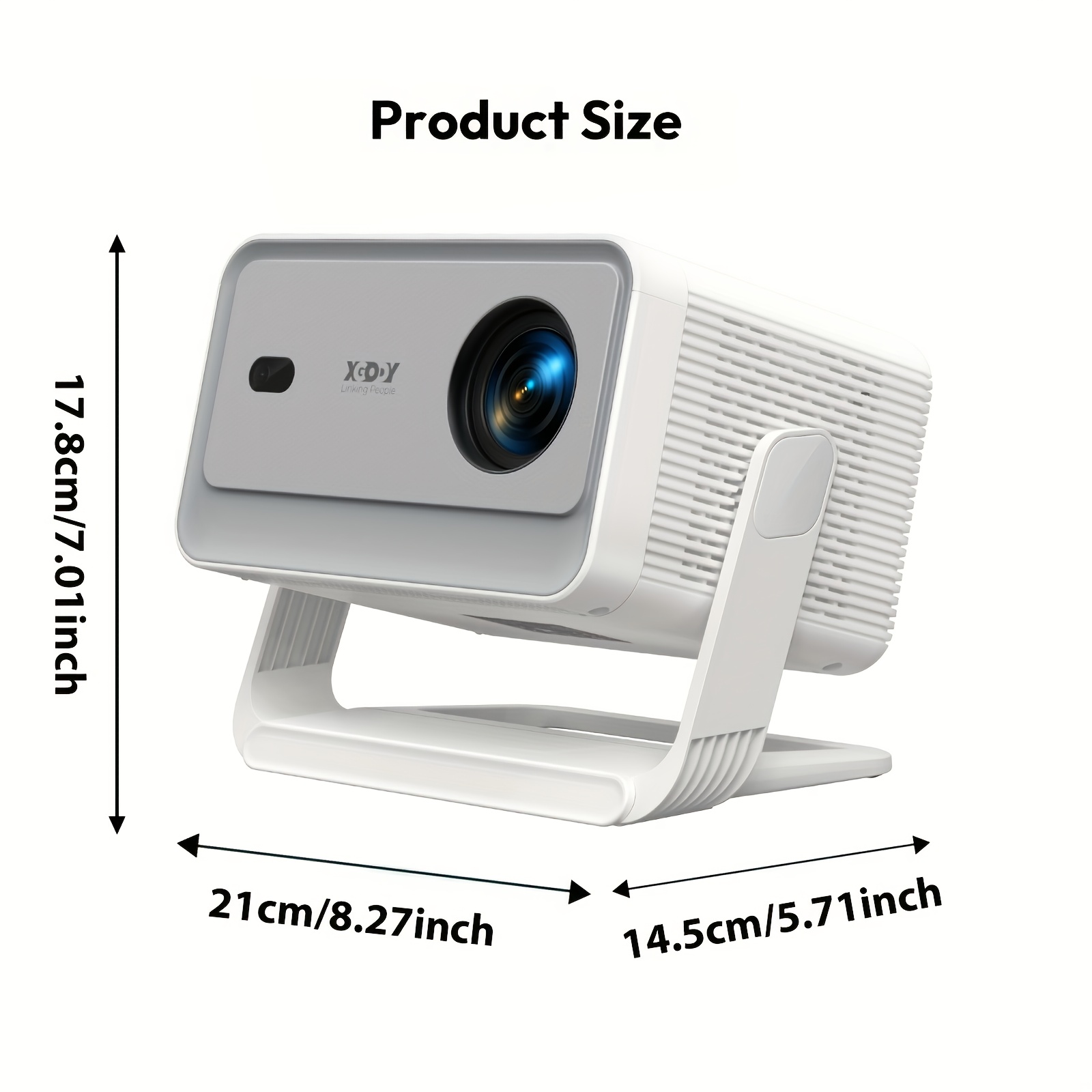 XGODY Android 14 Проектор – 1080P нативен, 8K съвместим, 650 ANSI, автофокус и кейстоун - Image 2