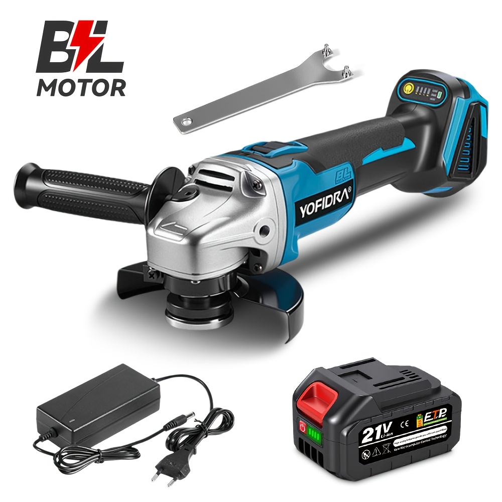Безчетков ъглошлайф 2000W 125 мм – YOFIDRA, безжичен, за шлайфане и полиране на дърво и метал - Image 11