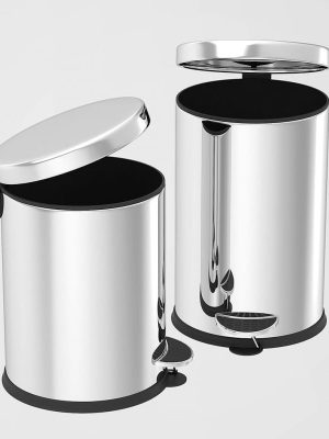 Метален кош за боклук с педал и капак  Professional Waste Bin