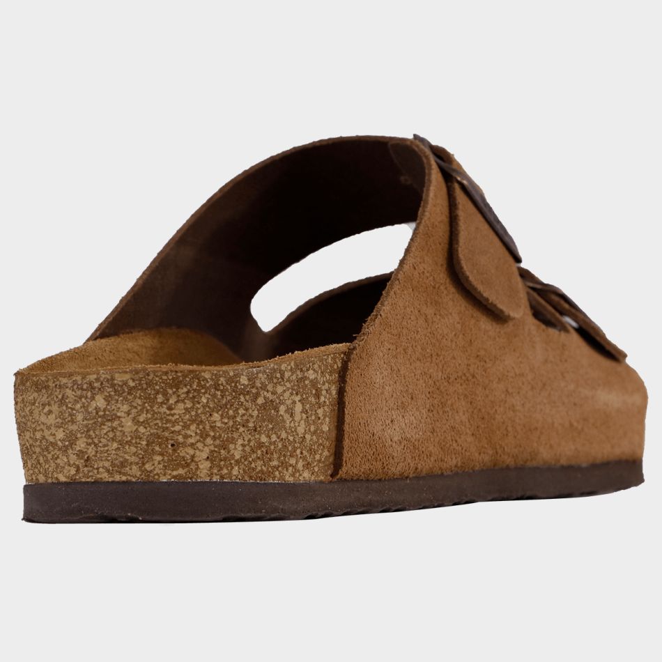 LEON MAN BROWN SUEDE | Мъжки Чехли от Естествена Кожа | Анатомична Гел Стелка | Комфорт и Стил - Image 4